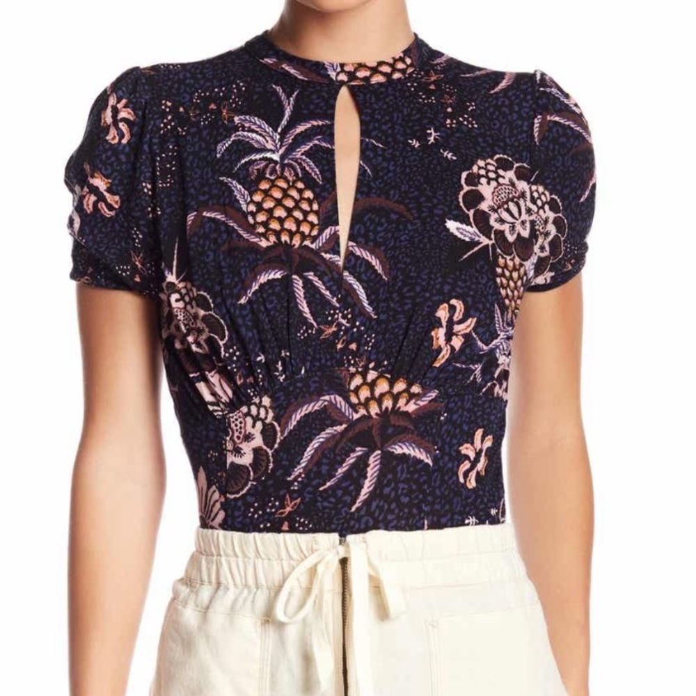 Free People Hear Me Roar keyhole blouse XS